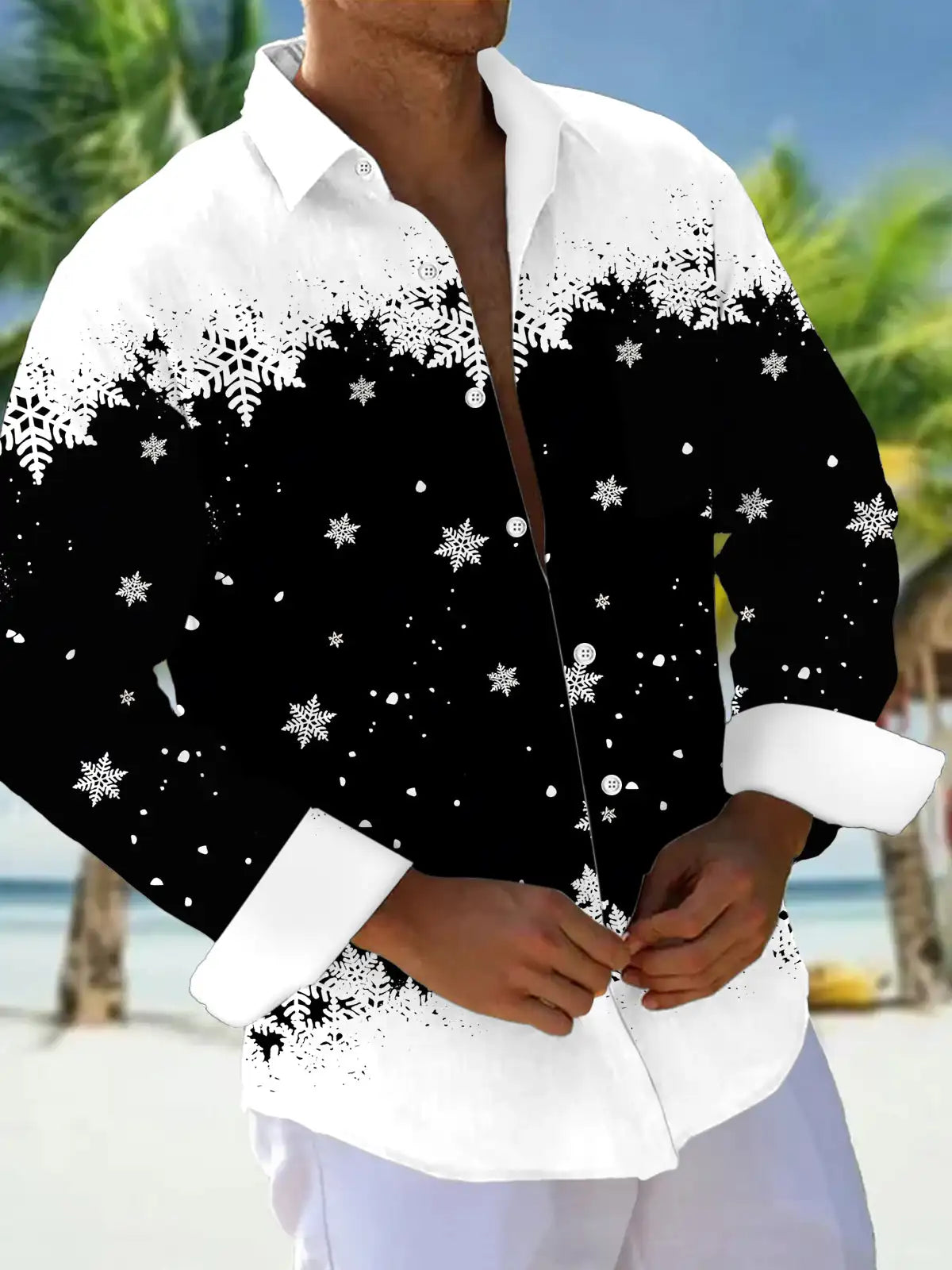 Men's shirts, button down shirts, casual shirts, spring and summer, printed long sleeves Tops fashion comfortable Men Clothing