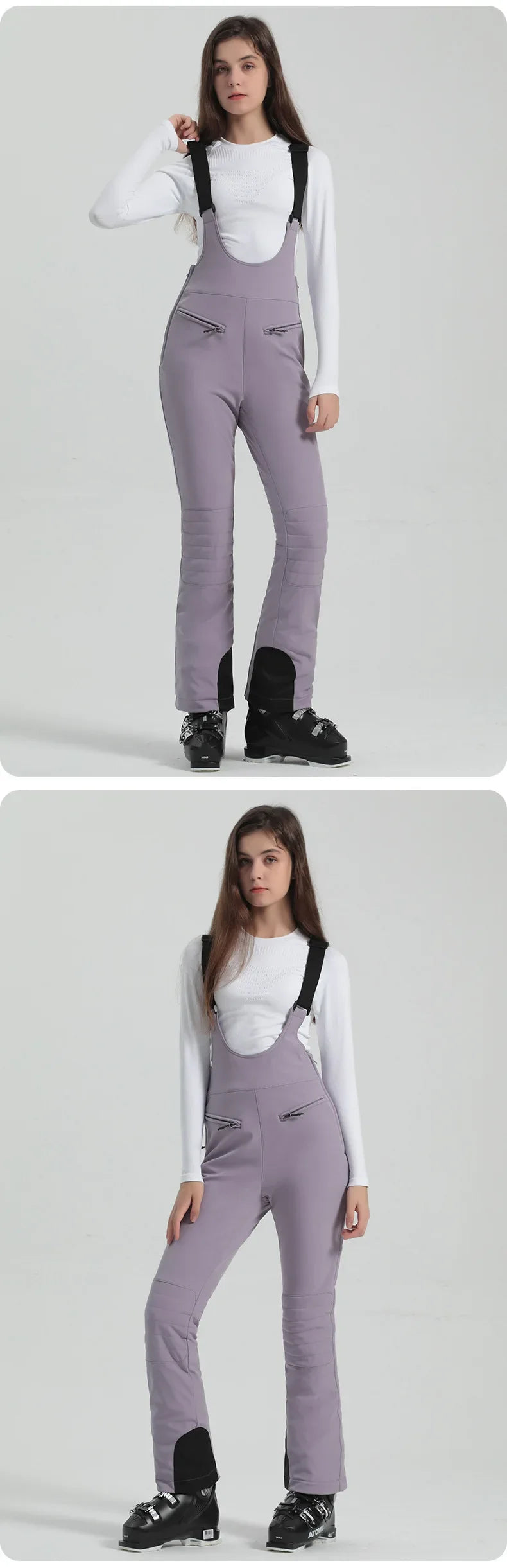 Winter New Skiing Pants 2025 Female Slim Snow Trousers Women Sport Windproof Ski Overalls Outdoor Mountain Snowboard Jumpsuits