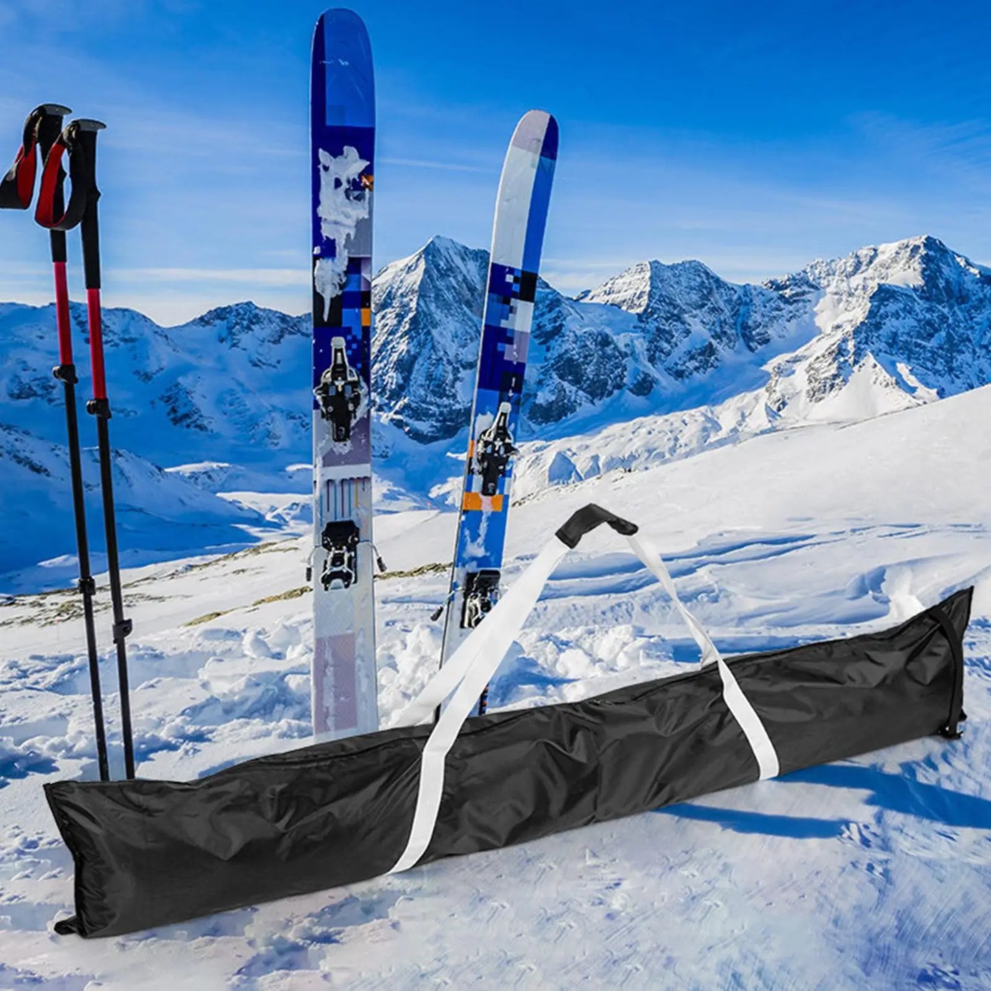 Waterproof Padded Ski/Snowboard Bag Adjustable Shoulder Strap for Easy Carry, Protects Equipment During Travel