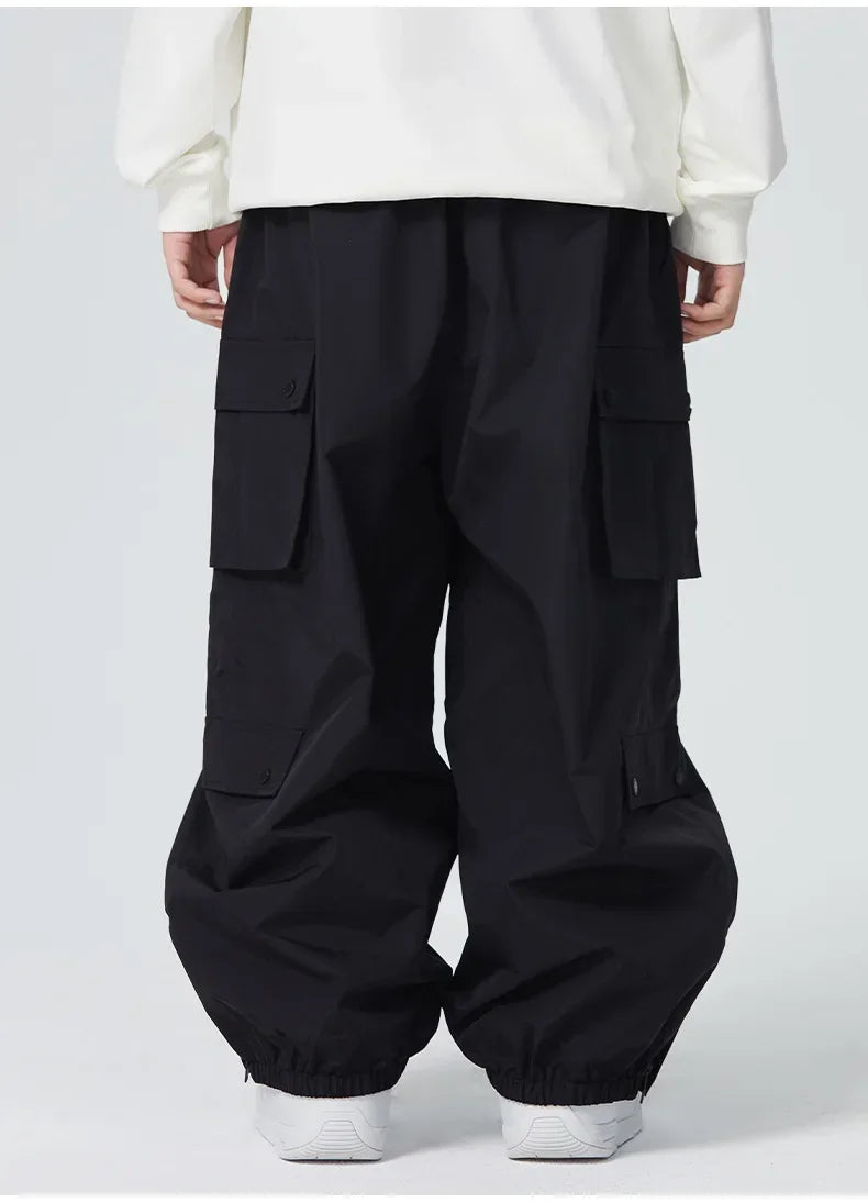 Man Snow Overalls Women Couple Loose Skiing Pants Outdoor Sports Waterproof Windproof Ski Trousers Winter Warm Adult Pants 2026