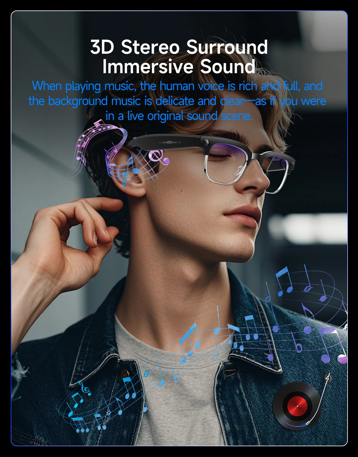 New 800W Smart Glasses 4K HD Camera 4GB Memory BT Call Voice Assistant Translate Touch Control Music Player sunglasses Men Women