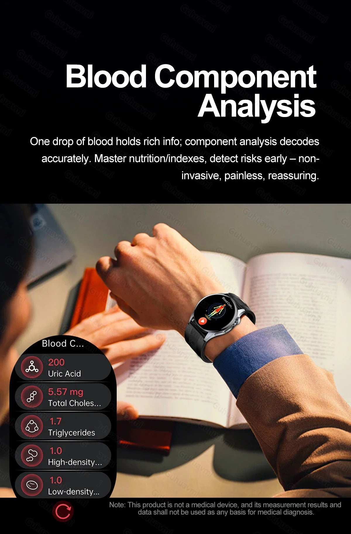 Smartwatch  AMOLED Screen Call ECG Sport Watchs Air pump Measurement BP Micro physical examination AI dial Smart Watch Men Women