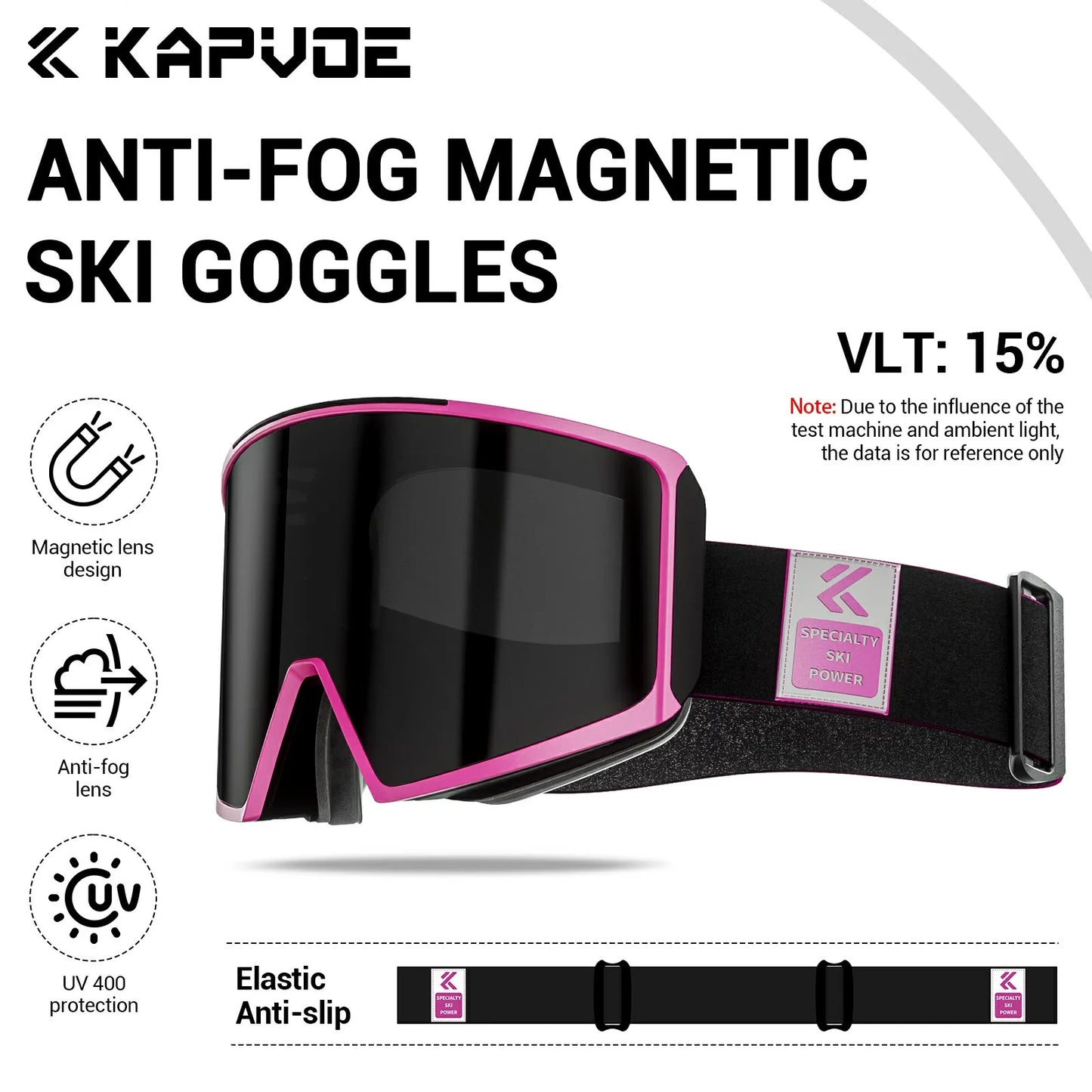 Kapvoe Winter Photochromic Ski Goggle Snow Anti-Fog Sunglasses Snowboard Mask for Men Women Eyewear UV400 Glasses Snowmobile