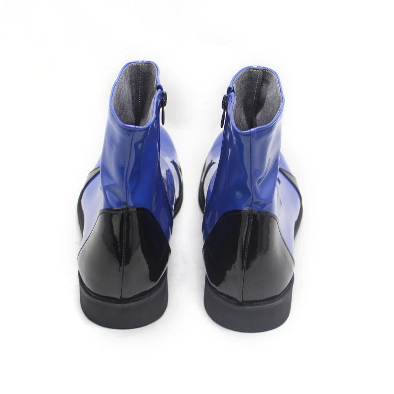 Ikari Shinji Cosplay Shoes PU Leather Shoes Halloween Carnival Boots EVA Cosplay Prop Custom Made