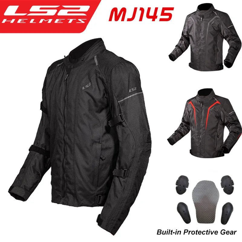 LS2 Original Motorcycle Jacket Winter Warm LS2 SEPANG Motocross Riding Jacket Men Women CE Anti-fall Waterproof Motorbike Jacket