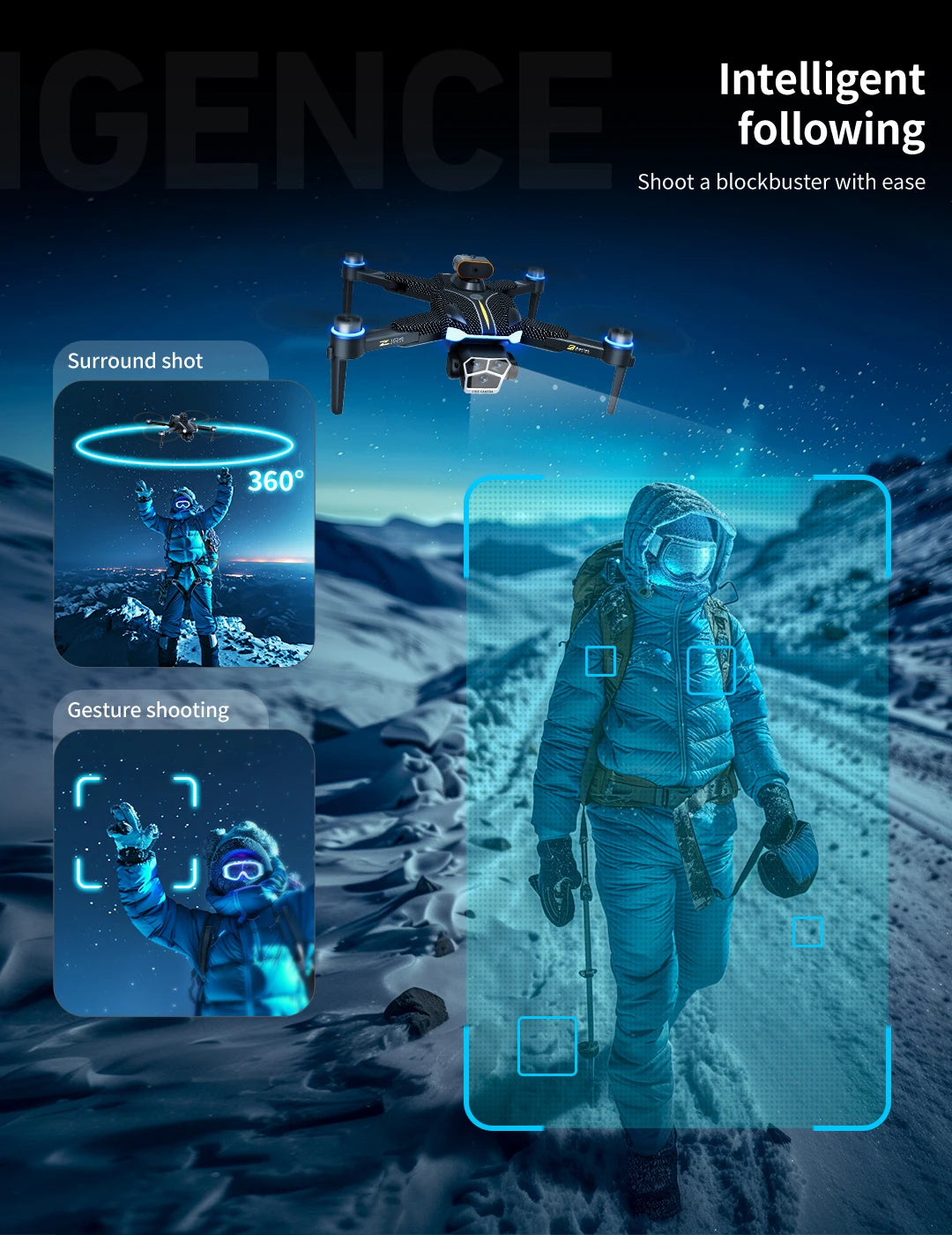 For Xiaomi Z104 GPS positioning Drone 8K HD Aerial Photography Dual Camera Brushless Quadrotor Obstacle Avoidance Aerial RC UAV