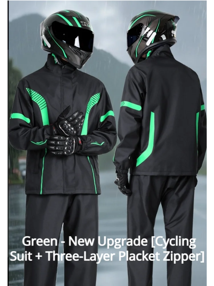 2026 New Model Motorcycle Raincoat Suit  Raincoat Set For Motorcycle Riding Clothing Against Heavy Rain Reflective Raincoat