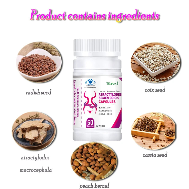 Natural Cassia Seed & Coix seed Pills, Detox Slim, Metabolism Booster, Burn Fat, 100% Herbal, Vegan & NO SIDE EFFECT