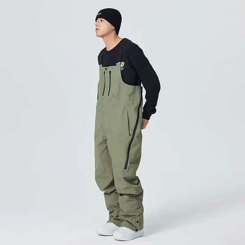 New 2025 Outdoor Winter Ski Pants for Women Men Waterproof Thermal Skiing Overalls Thickened Windproof Snowboard Straps Trousers