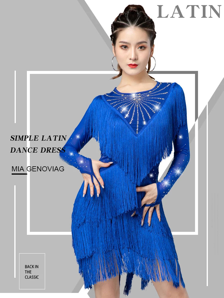 Women Competition Smooth Ballroom Swing Salsa Rumba Latin Dance Dress Ladies Party Festival Costumes