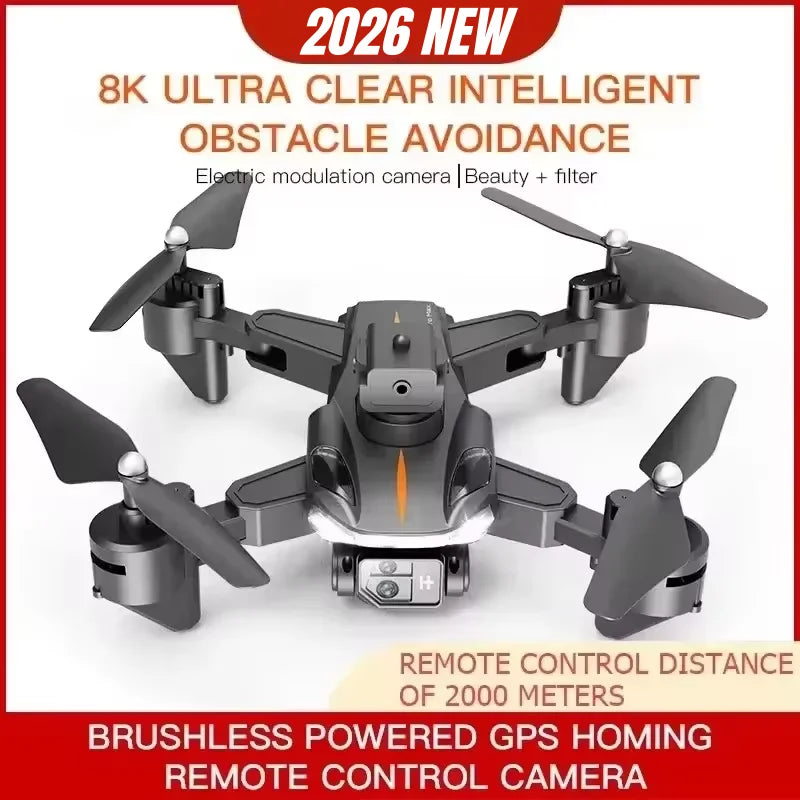 New P11 Max GPS Drone 8K HD 5G Professional Aerial Photography Dual Camera Obstacle Avoidanc Brushless Quadrotor 20000M 2026