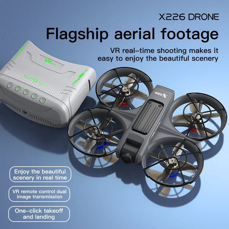 X226 Screen VR Control Drone 4K Professional Camera HD Aerial Photography Dual-Camera Omnidirectional Obstacle Avoidance Drone