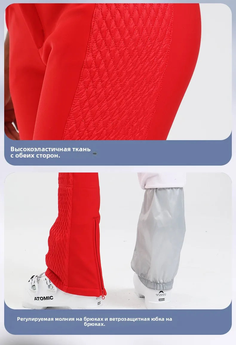 Ski Pants New Women's Double Board Slim Winter Windproof Waterproof Warm Outdoor Sports Ski Pants