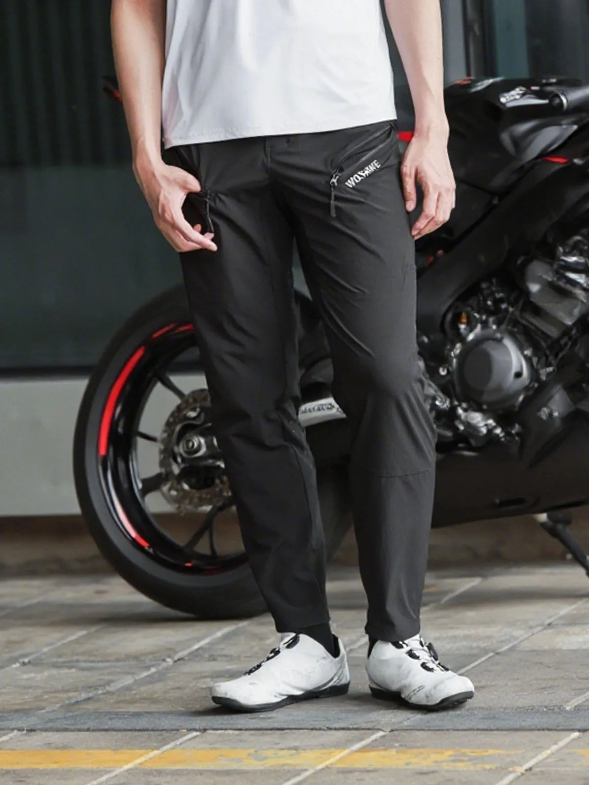 WOSAWE Men's Motorcycle Pants Summer Motocross Clothing Off Road BMX ATV DH Mountain Bike Cycling Moto Long Pants