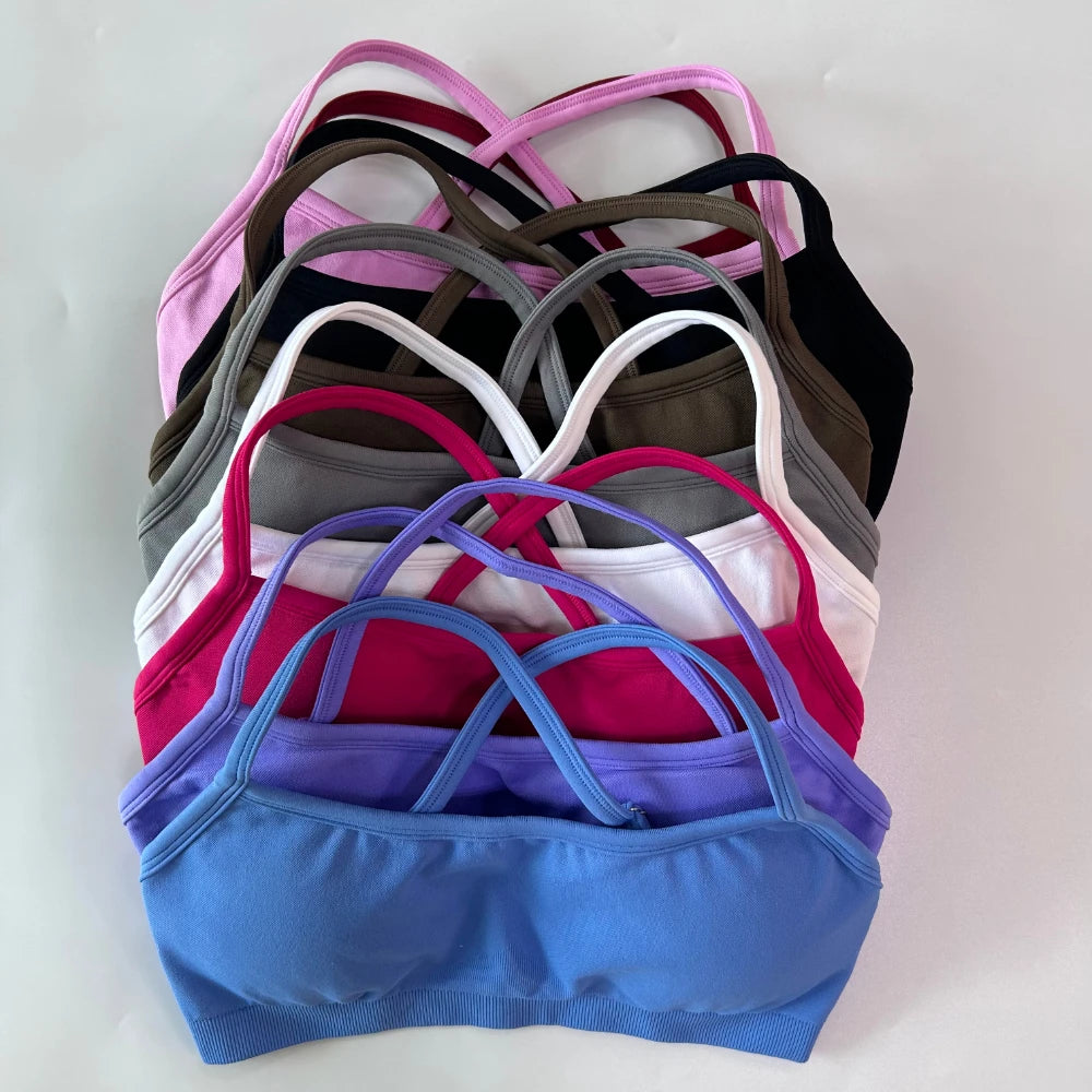 2 Pieces Set For Woman Clothes Seamless Scrunch Yoga Shorts Set Backless ktp Sports Bra Fitness Workout Top Gym Set Outfits