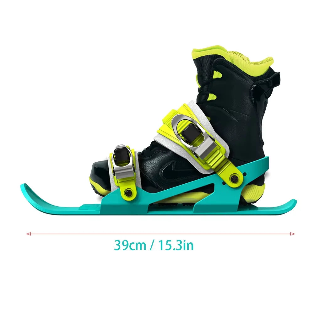 Adult mini entry-level ski skis suitable for beginners Ski boots that can be worn directly on the feet Snow walking shoes