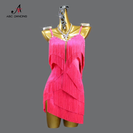 2026 Latin Dance Dresses Woman Clothes Sexy Practice Wear Suit Sport Costume Dancewear Stage Prom Girls Fringed Party Sexy Skirt