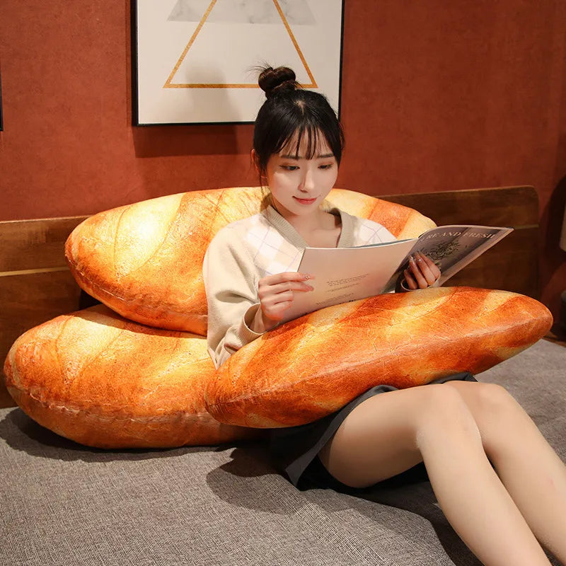 French Bread Plush Pillow Stuffed Printing Images Food Plushie Peluche Party Prop Decor Sleeping Companion Man Gift