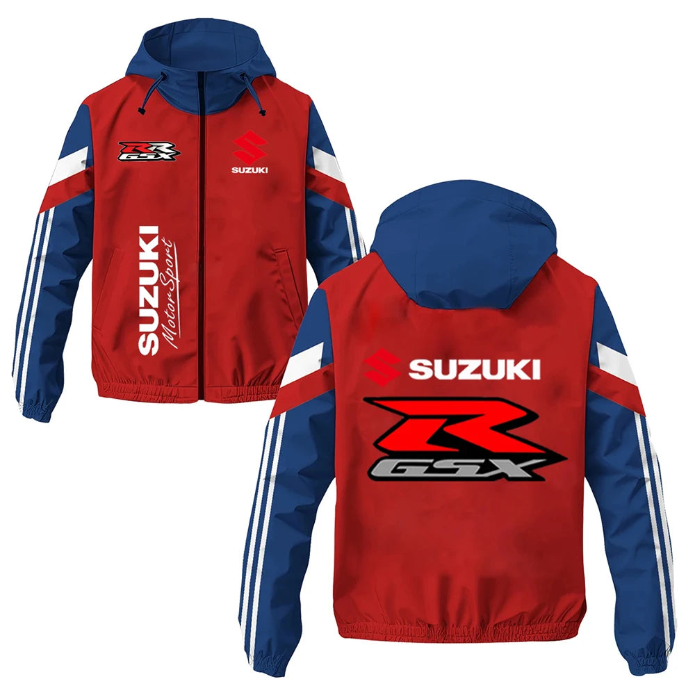 2025 Suzuki Racing Jacket, Team Uniform, Motorcycle Jacket, Windproof Thin Sun-protective Clothing, Outdoor Cycling Men's Jacket