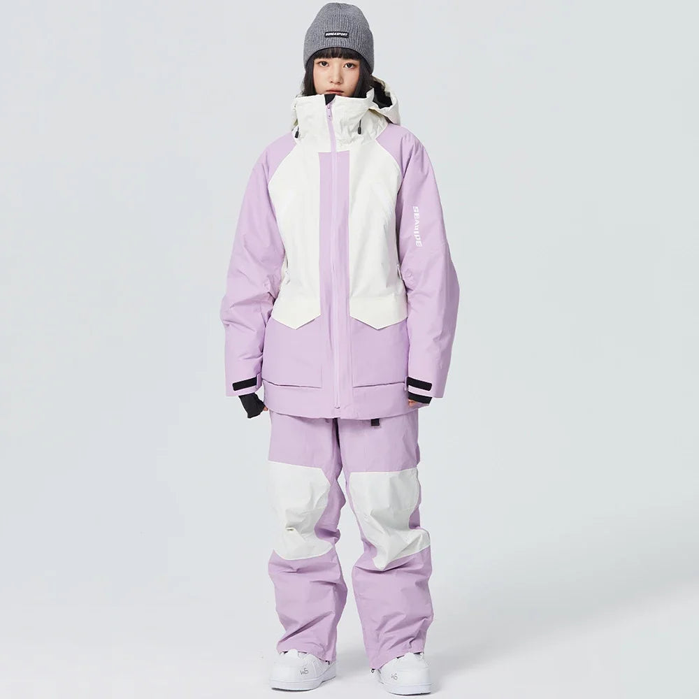 Adult Winter Skiing Pants Women Warm Ski Trousers Men Loose Snow Pants 2025 New Britches Waterproof Windproof Snowmobile Clothes