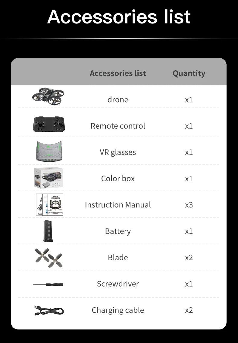 X226 Screen VR Control Drone 4K Professional Camera HD Aerial Photography Dual-Camera Omnidirectional Obstacle Avoidance Drone