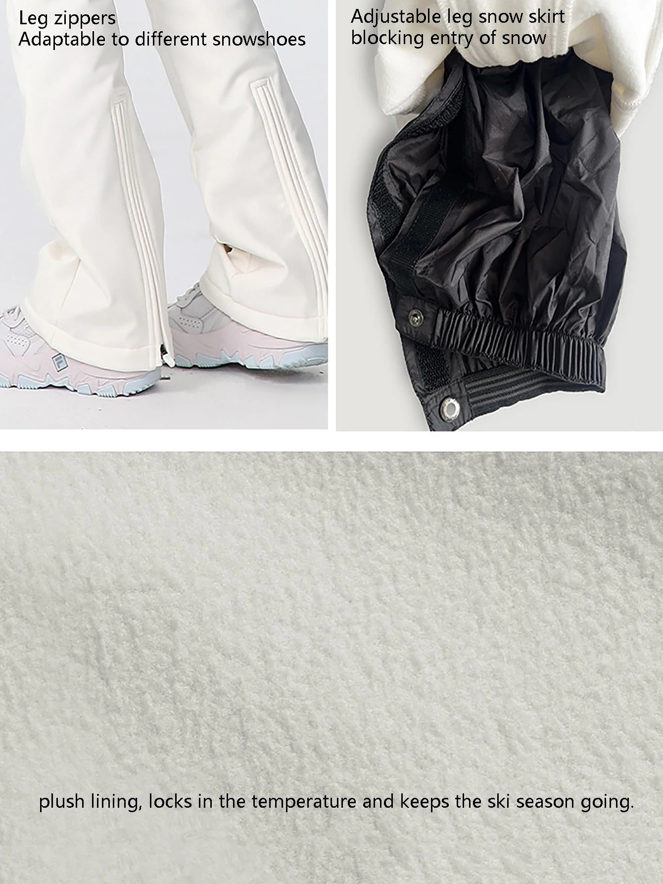 new women slim strap ski pants women's waterproof four-way stretch fleece winter ski pants snow ski pants women