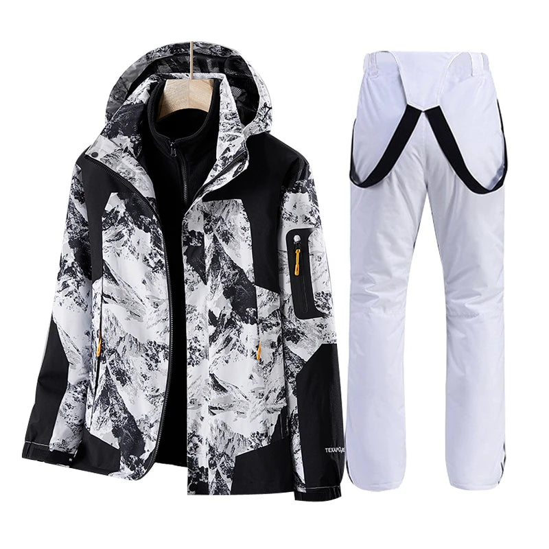 Women Ski Jacket+Pants Winter Warm Windproof Ski Suit Female Snowboard Snow Coat Trousers Outdoor Sports Camping Brand Ovearalls