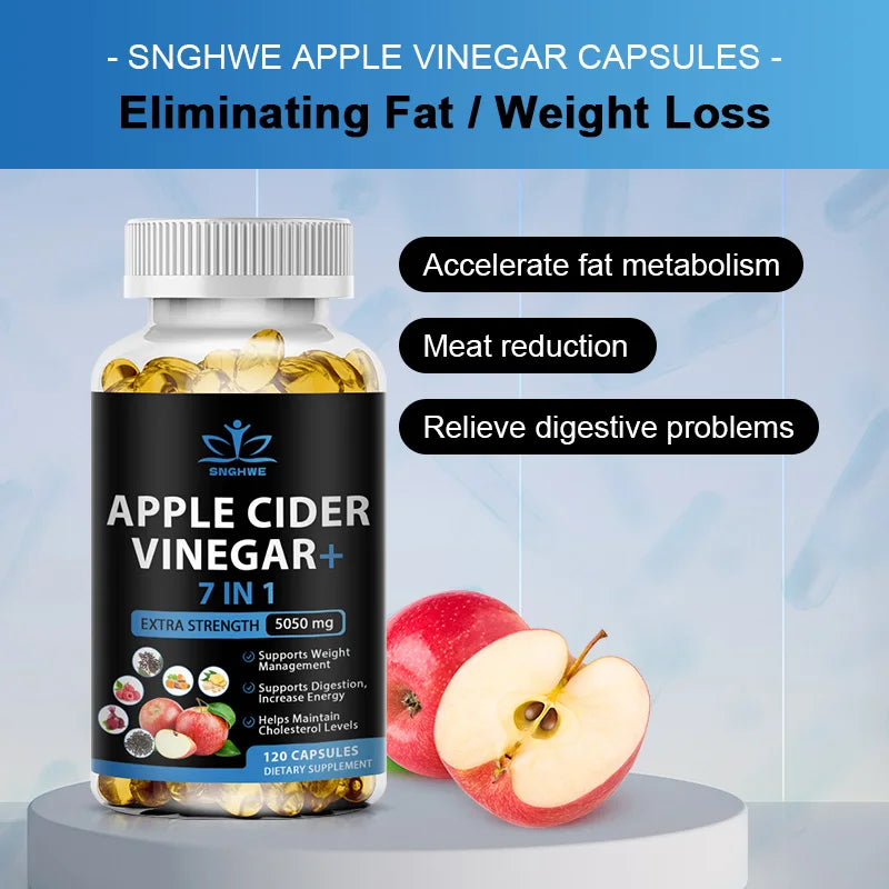 Apple Cider Vinegar Capsules Ketone BHB Suitable for Men and Women Energy Supplements - Non GMO - Gluten-Free