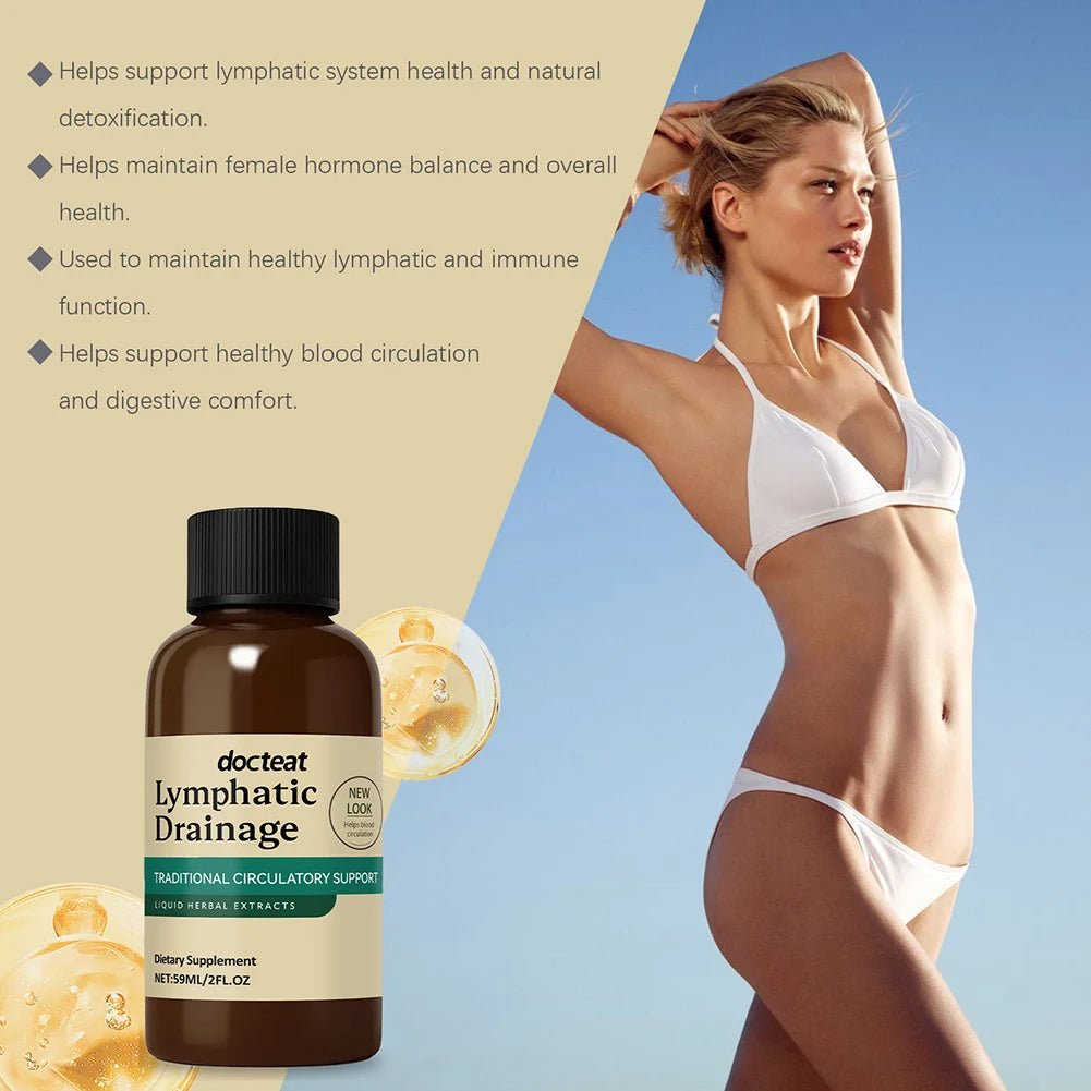 59ml Lymphatic Drainage Liquid Drops  for Women Men Lymphatic Drainage Supplement For Immune Support Body Care Supplies
