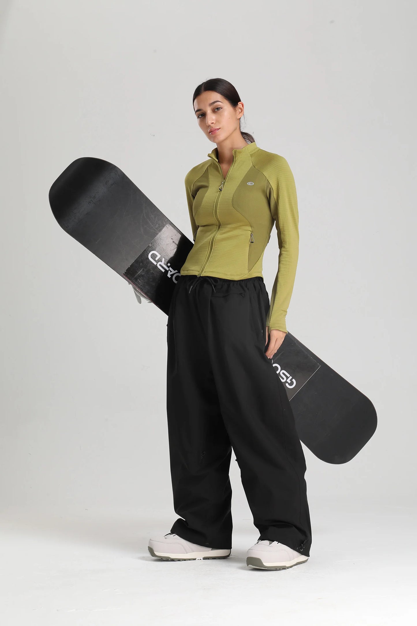 Gsou Snow 2025 Unisex Loose Fit Cargo Ski Pants - Waterproof Windproof Snowboard Trousers for Men & Women Winter Snow Gear