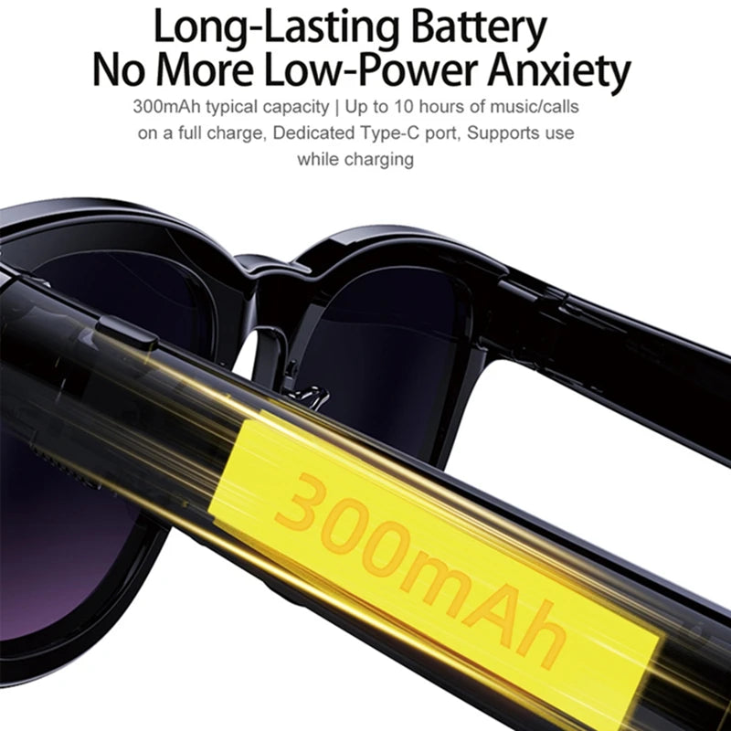 Lenovo 8K AI Smart Glasses With 100MP Camera Chat GPT Touch Sport Sunglasses Bluetooth Call Video Music Player For Men Women