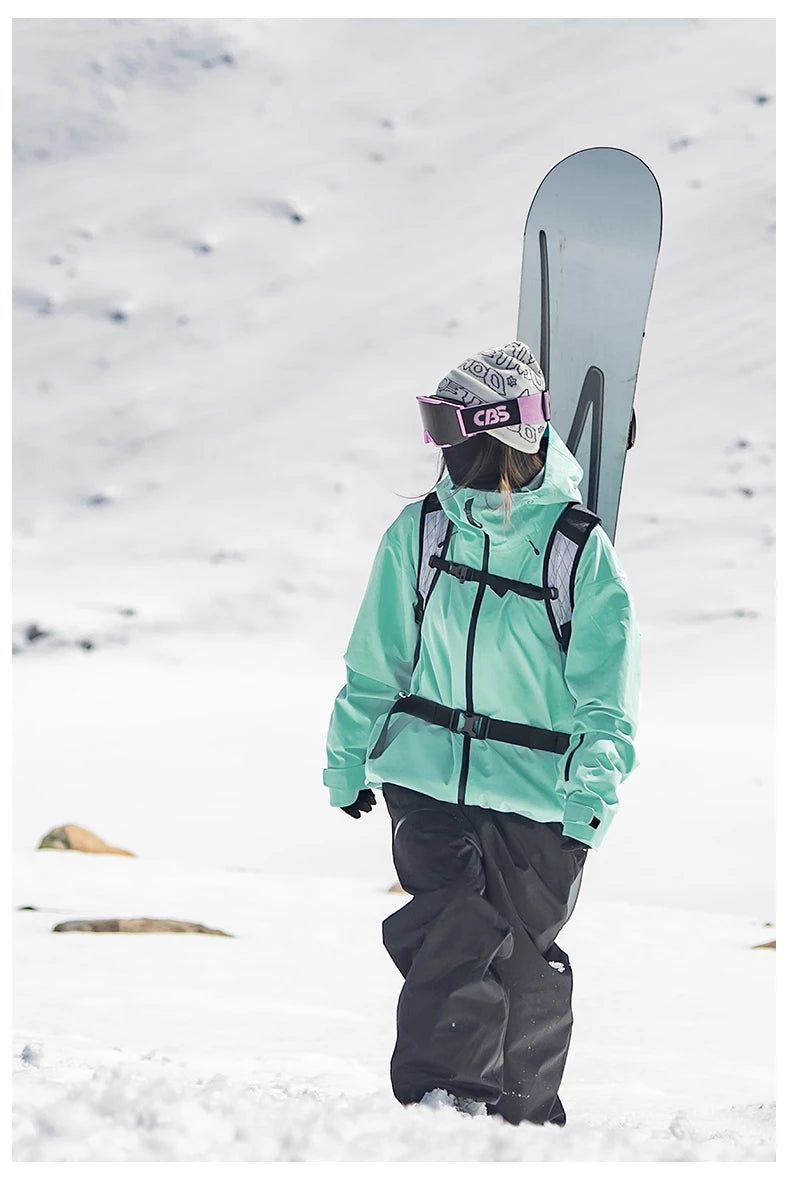 John Snow 2025 3L Ski Jacket & Pants Set Waterproof Snowboard Suit Thermal Winter Sports Gear with Fleece Lining for Men & Women