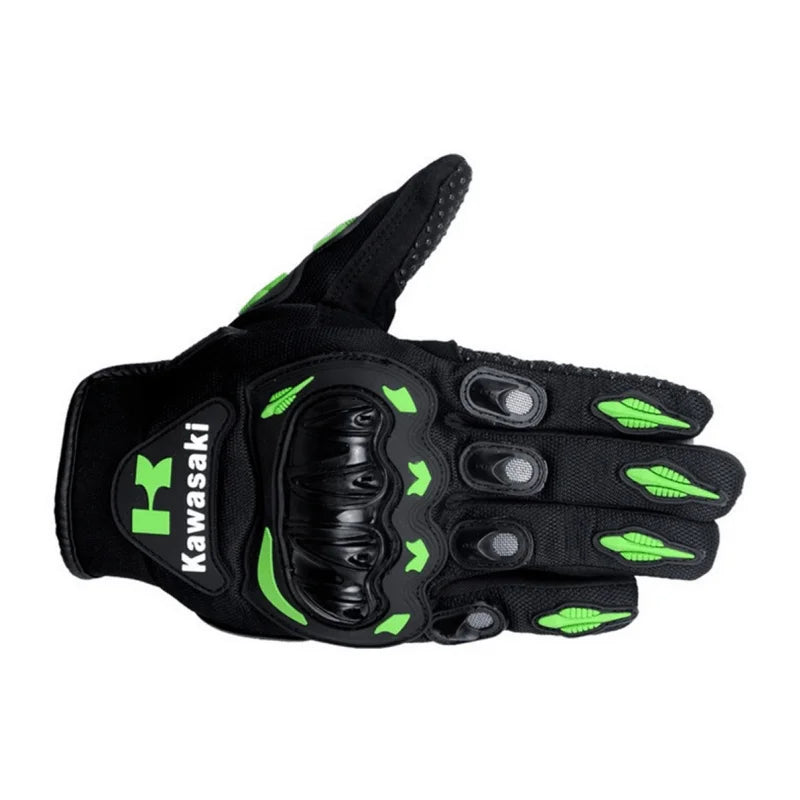 Kawasaki motorcycle gloves full finger gloves anti slip and wear-resistant off-road racing bicycle protective equipment gloves