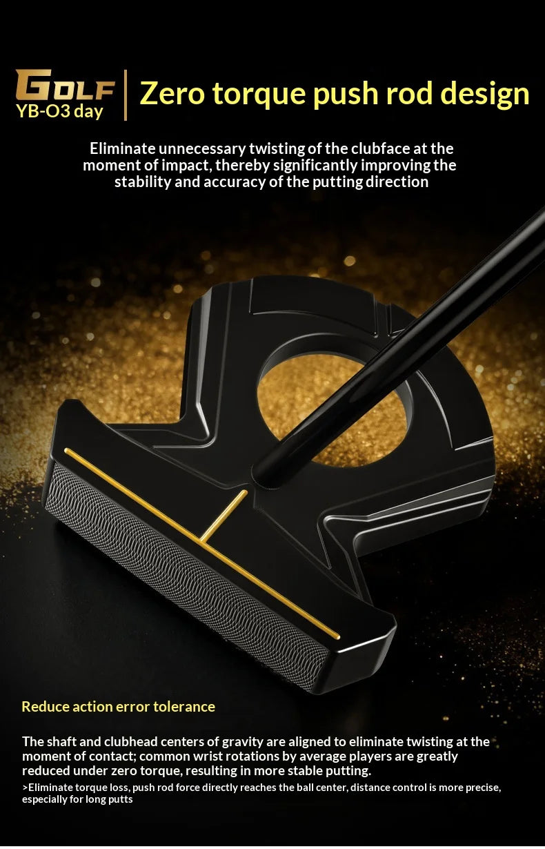 PGM Golf Club Zero Torque Putter Male Female Stable Big Head Forged Aluminum Low Center of Gravity with Ball Picking Aiming Line