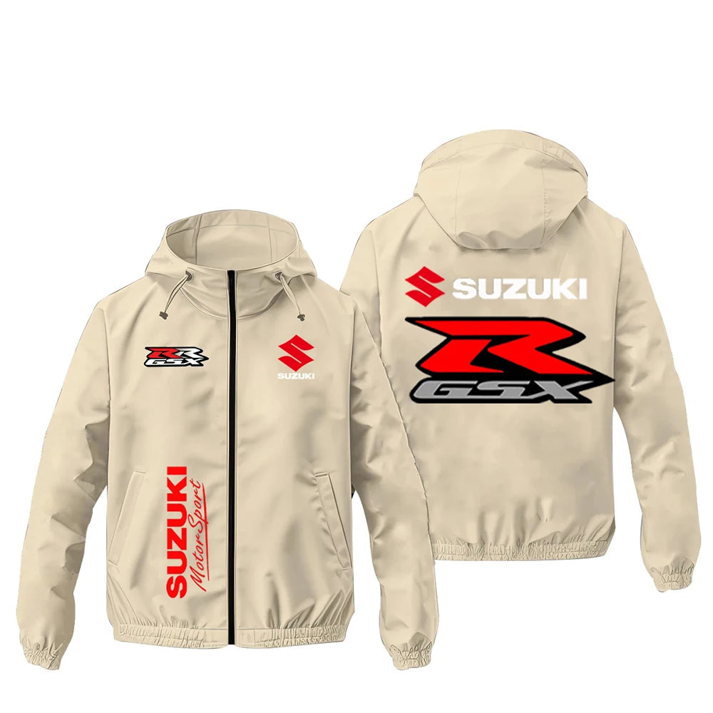 2025 Suzuki Racing Jacket, Team Uniform, Motorcycle Jacket, Windproof Thin Sun-protective Clothing, Outdoor Cycling Men's Jacket