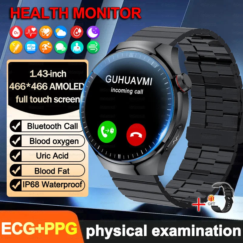 2026New high-end Smart Watch Men Women Health Measurement Blood Oxygen Bp physical examination call exercise ECG Smartwatch Man