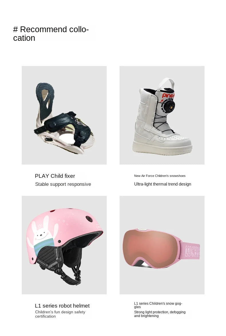 All-Round Cat Board Beginner Boys Girls Freestyle Racing Ski Snowboard Winter Sports Made Wood Sandwich Adults