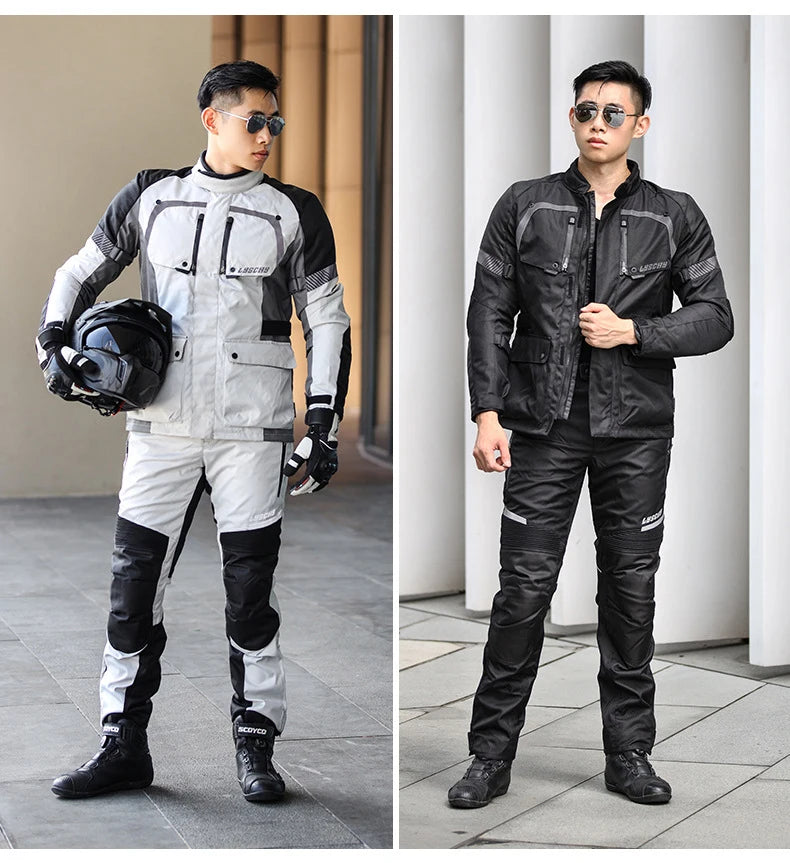 Motorcycle Jacket Motocross Jacket Pants Suit Waterproof Moto Jacket Racing Motorbike Jacket Riding Protection Men Women