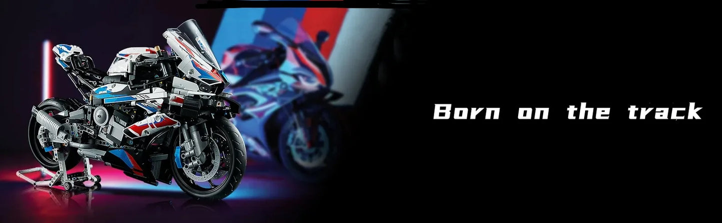 New Motorcycle Building Bocks Simulation Motorcycle Model Decoration Assembly Model Difficult Toy Boy Educational Creature Gifts