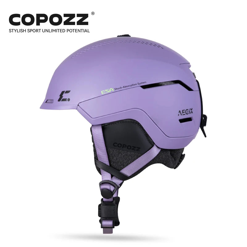 COPOZZ Winter Ski Helmet One-piece Adult Universal Snow Helmet Skating Ski Snowboard Outdoor Sports Helmets with RECCO Reflector