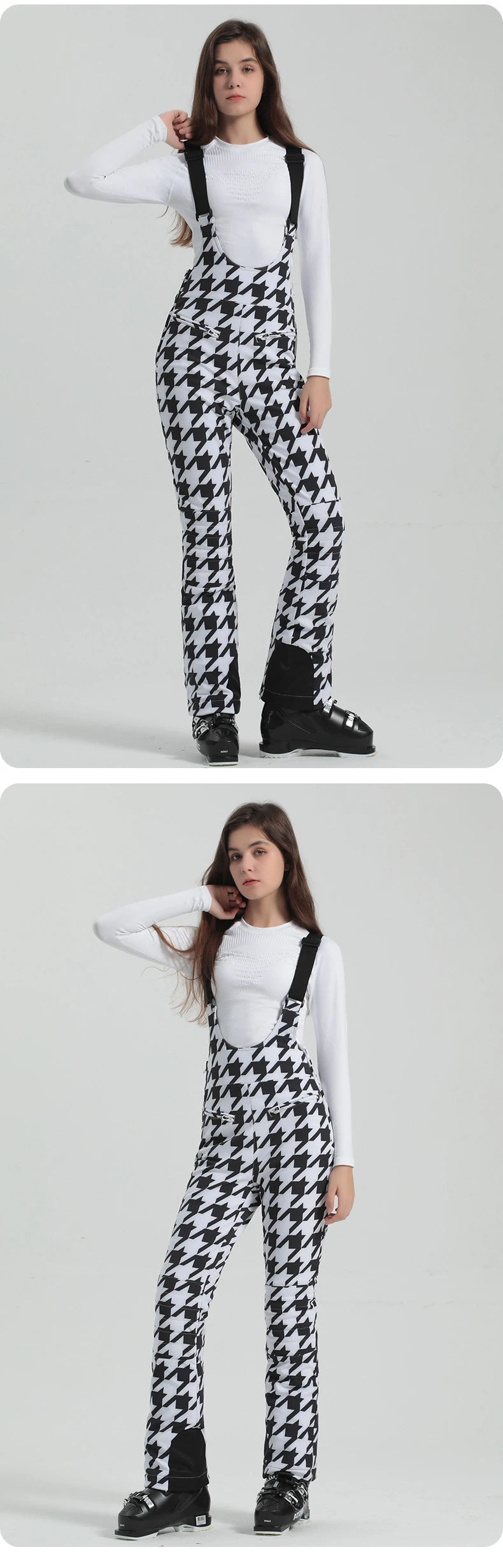 Winter New Skiing Pants 2025 Female Slim Snow Trousers Women Sport Windproof Ski Overalls Outdoor Mountain Snowboard Jumpsuits