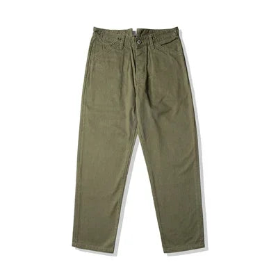 Red Tornado Chino Pants Retro Style Men's Cinch Back Casual Trousers Straight Fit CK-0010