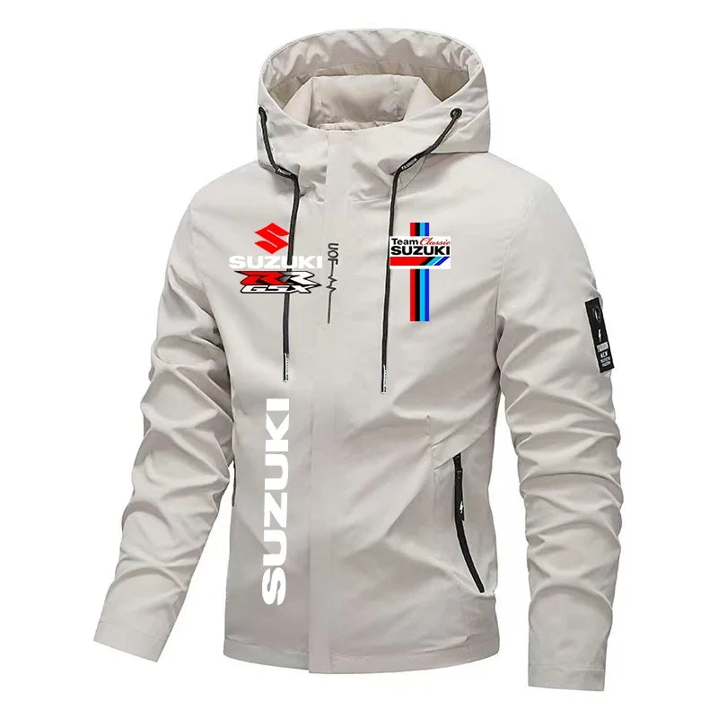 Men's Windproof Hooded Motorcycle Jacket High-Quality Autumn Winter Riding Sweatshirt Bestseller Suzuki 2026