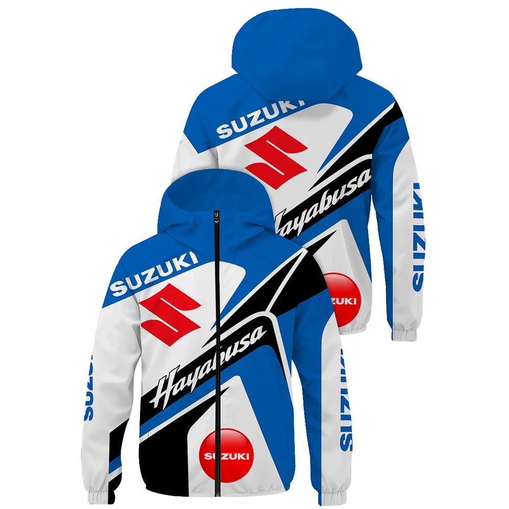 Suzuki Racing Jacket, Motorcycle Jacket, Suzuka Endurance Race Sun Protection Jacket, Outdoor Cycling Race Jacket, Men's Coat