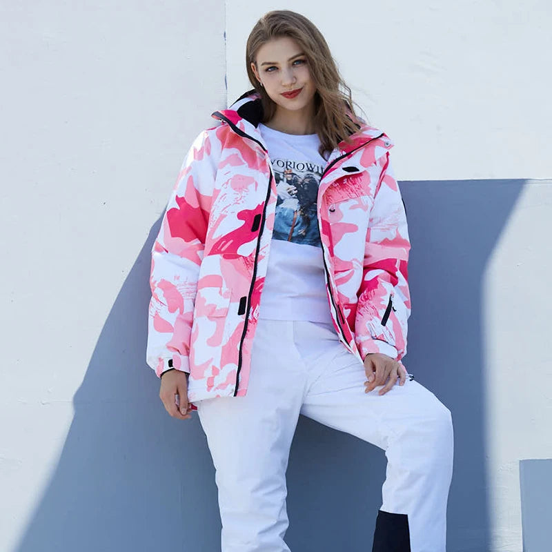 Ski Suit Women Winter Warm Waterproof Outdoor Sports Snow Jackets and Pants Hot Ski Equipment Snowboard Down Jacket Female Brand