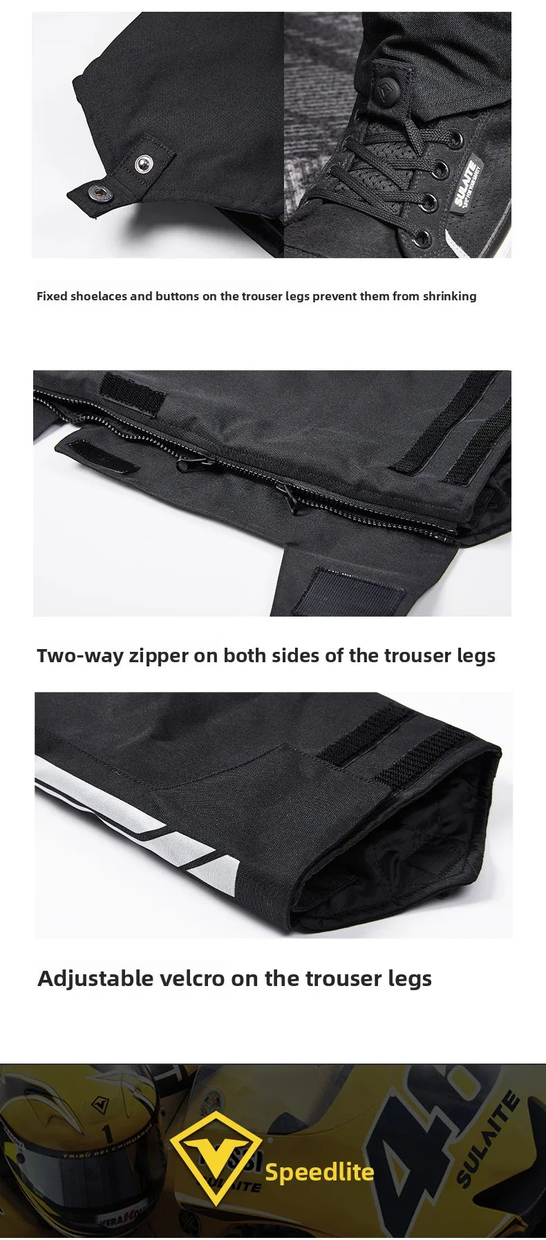 Winter Warm Motorcycle Riding Pants Quick Release Windproof Anti-Fall Wear-Resistant Motorcycle Pants for Riding