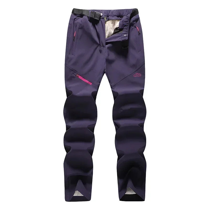 Winter Women Ski Pants Outdoor Windproof Waterproof  Warm 2 in 1 Snow Trousers  Female Ski Snowboard Pants Brand