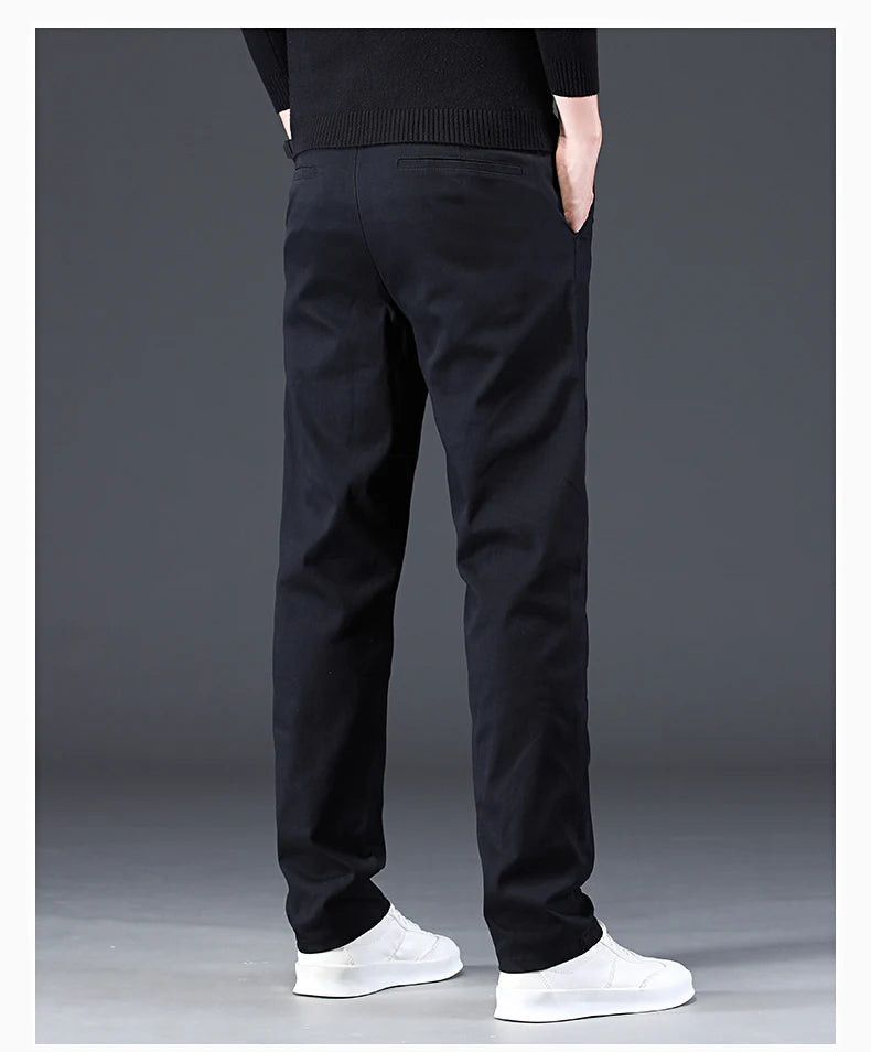 98% Cotton Men's Chinos & Casual Pants, Khaki Pants, Loose Straight , Streetwear Men ,Twill Pants,  Tall Men STRAIGHT Trousers