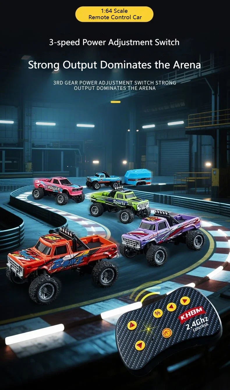 New RC Car MINI Alloy 1/64 Remote Control Car Convenient to Carry 60 Minutes of Work Time Children's Gifts Electronic Toys
