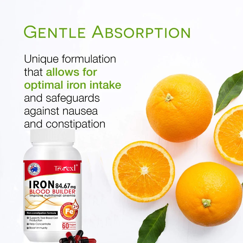Iron Blood Builder Supplement for Women Nutritional Anemia, Iron Levels, Enhance Immunity Pills for Women Boosting Hemoglobin